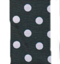 Polka Dot Ribbon - Black / Pink LARGE