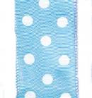 Polka Dot Ribbon - Light Blue / White THUMBNAIL