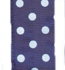 Polka Dot Ribbon - Purple / White LARGE