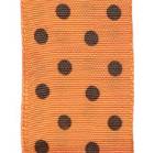 Polka Dot Ribbon - Orange / Black THUMBNAIL