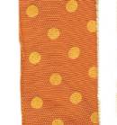 Polka Dot Ribbon - Tangerine / Yellow THUMBNAIL