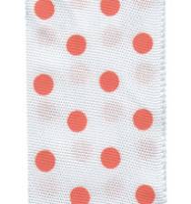 Polka Dot Ribbon - White / Red LARGE
