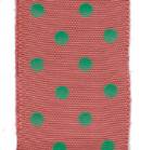 Polka Dot Ribbon - Holiday Red / Lime THUMBNAIL