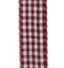 Country Check Ribbon - Burgundy THUMBNAIL
