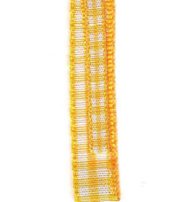 Country Check Ribbon - Bright Yellow LARGE