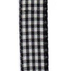 Country Check Ribbon - Black LARGE
