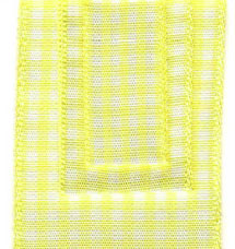 Country Check Ribbon - Light Yellow LARGE
