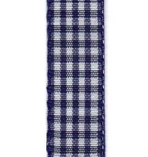 Country Check Ribbon - Navy LARGE