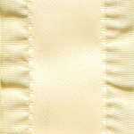 Double Ruffle Ribbon - Ivory LARGE