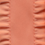 Double Ruffle Ribbon - Peach LARGE