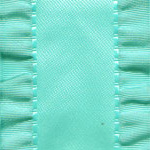 Double Ruffle Ribbon -  Aqua THUMBNAIL