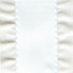 Double Ruffle Ribbon - White LARGE