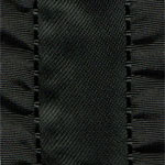 Double Ruffle Ribbon - Black LARGE