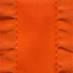 Double Ruffle Ribbon -  Orange LARGE