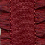 Double Ruffle Ribbon - Wine LARGE