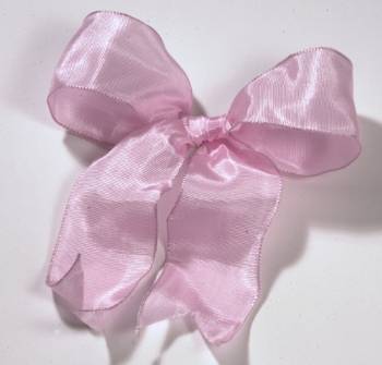 Lyon French Wired Ribbon - Baby Pink LARGE