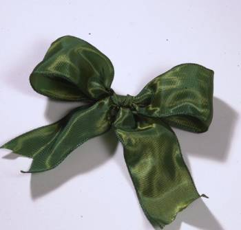 Lyon French Wired Ribbon - Moss LARGE