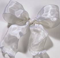 Lyon French Wired Ribbon - Bridal White LARGE
