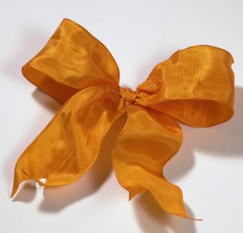 Lyon French Wired Ribbon - Mandarin LARGE
