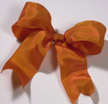 Lyon French Wired Ribbon - Tangerine LARGE