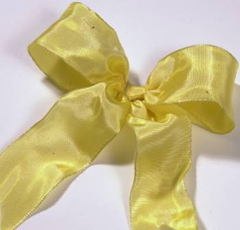 Lyon French Wired Ribbon - True Yellow LARGE