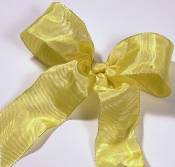 Lyon French Wired Ribbon - True Yellow THUMBNAIL