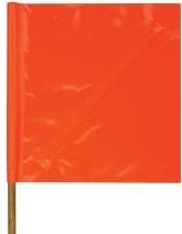 Solid Vinyl Safety Flag (18" x 18") MAIN