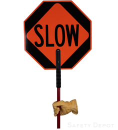 STOP/SLOW Sign 18-inch Octagon Shape THUMBNAIL