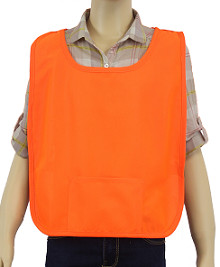 2001-Small Childrens Orange Poncho Safety Vest THUMBNAIL