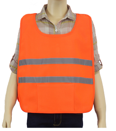 4005 Hi Visibility fluorescent orange safety vest for children THUMBNAIL