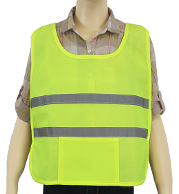 5005 Hi Visibility Fluorescent Yellow Safety Vest for Children Poncho Style THUMBNAIL