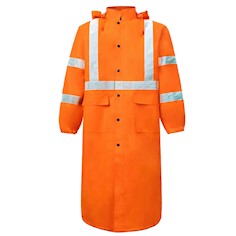 630C-3 Hi Visibility Orange Rain Coat Class 3 THUMBNAIL