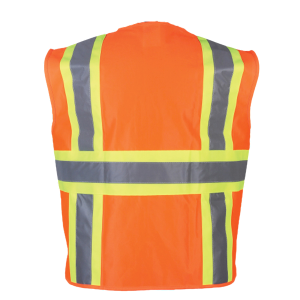 7038c-2 Class 2 Zipper Closure Safety Vest With Pockets