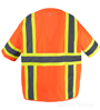 Orange Reflective Safety Vest with Bright Yellow Backing SWATCH