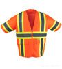 Orange Reflective Safety Vest with Bright Yellow Backing SWATCH