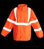 Class 3 Orange Reflective Rain Coat SWATCH