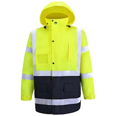 736C-3 ORANGE SAFETY Rain JACKET Class 3  RAIN PARKA- SAFETY DEPOT THUMBNAIL