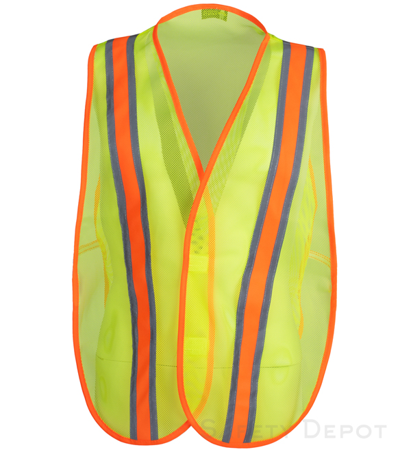 8028C Yellow Economy Safety Vests MAIN