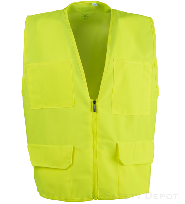 8048B.....Yellow/Lime Multi-Pocket Vest MAIN