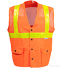 Orange Mesh Safety Vest with Front Snap Closure SWATCH