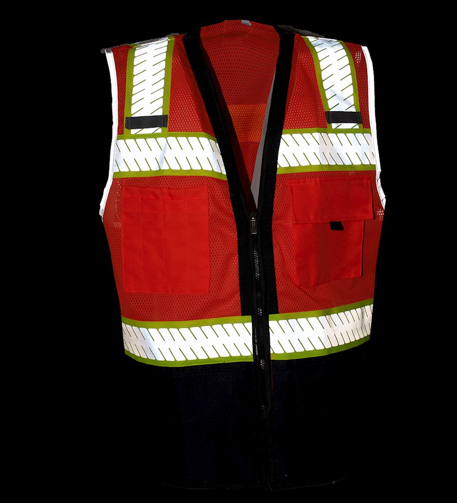 PG2000OR Twotone Orange Navy Blue Bottom Safety Vest