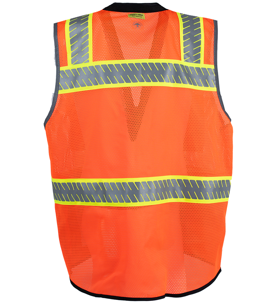 PG2000OR Twotone Orange Navy Blue Bottom Safety Vest