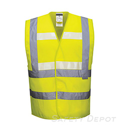 G470 Yellow Glowtex Triple Technology Safety Vest THUMBNAIL