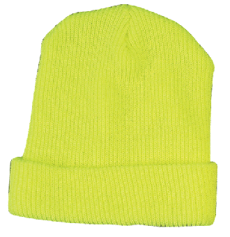 KCL-12 Fluorescent Lime/yellow Knitted Ceanie Cap MAIN