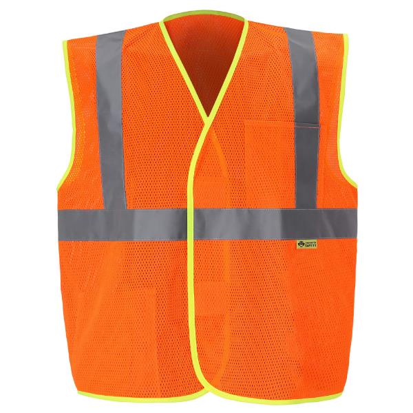 MV327C-2 Orange Reflective Mesh Class 2 Safety Vest MAIN