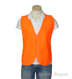 Orange Ladies safety Vest THUMBNAIL