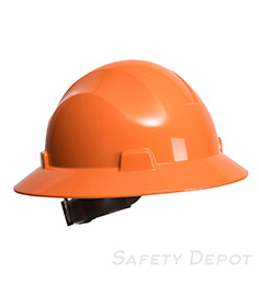 PS56 Orange Full Brim Premier Hard Hat wide profile lightweight PP shell THUMBNAIL