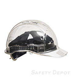 PV60 Clear Peak View Ratchet Hard Hat Vented SWATCH
