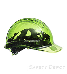 PV60 Green Peak View Ratchet Hard Hat Vented polycarbonate shell THUMBNAIL