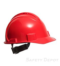 PW02 Red Safety Pro Hard Hat Vented SWATCH